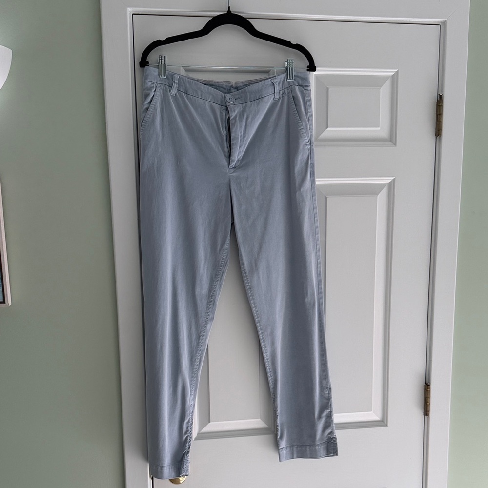Ecru Ankle Chino Pants